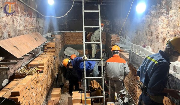 thi công lắp đặt gạch chịu lửa
